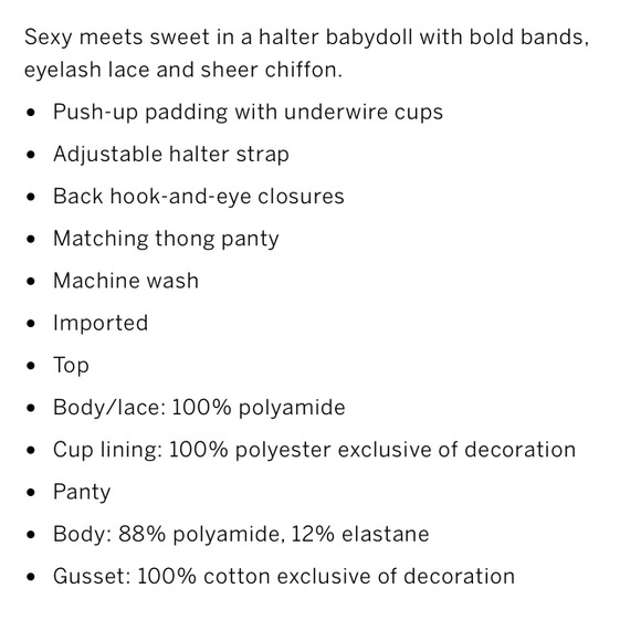 Z23 Victoria’s Secret Babydoll 2pc Set 34D - Picture 4 of 4